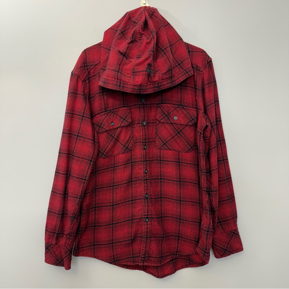 Aritzia x TNA Relaxed Flannel Hooded Button-up Longsleeve size Small